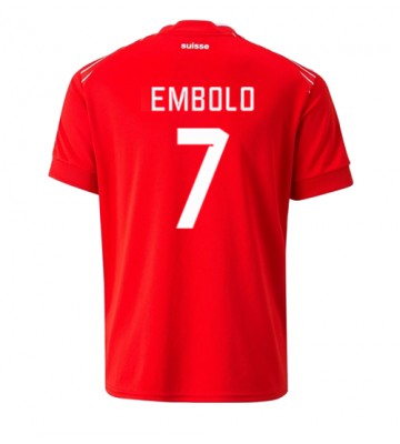 Switzerland Breel Embolo #7 Replica Home Stadium Shirt World Cup 2022 Short Sleeve